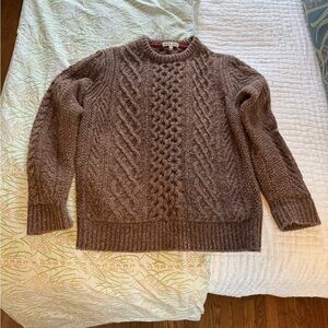 Alex Mill Fisherman Cable Crewneck in Donegal Wool